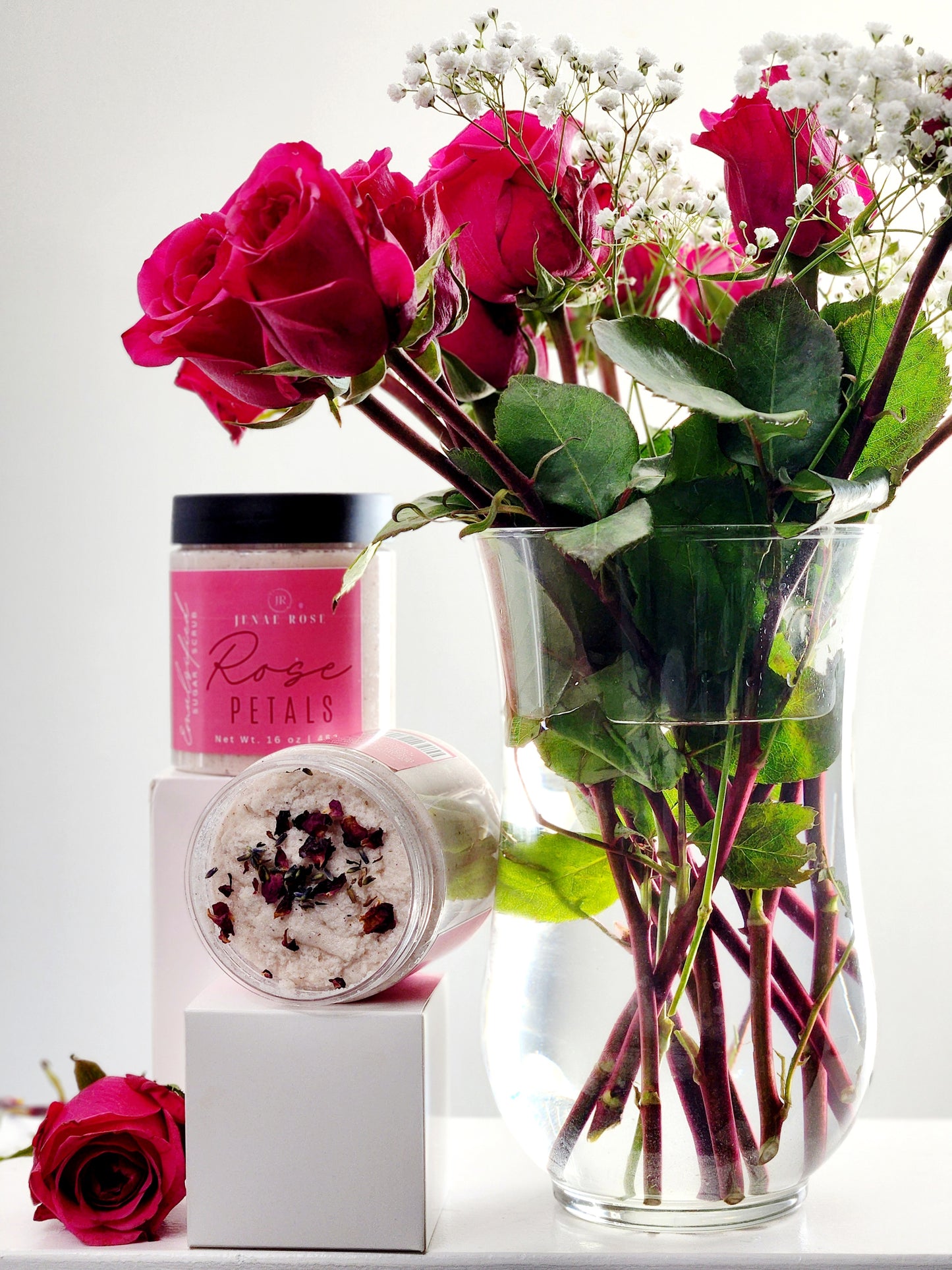 Rose Petals Emulsified Sugar Scrub (16 oz)