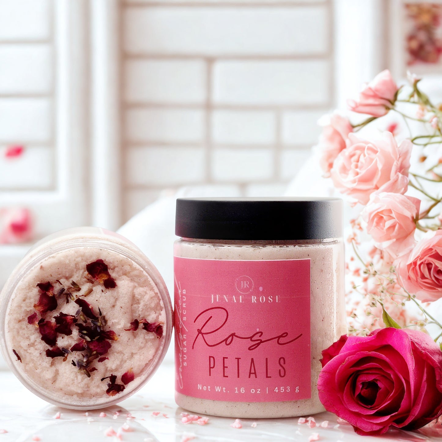 Rose Petals Emulsified Sugar Scrub (16 oz)