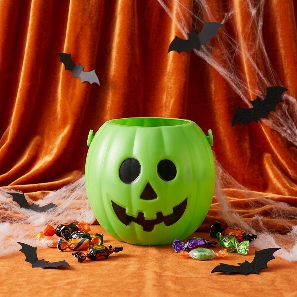 Green Jack-O-Lantern Bucket Bomb