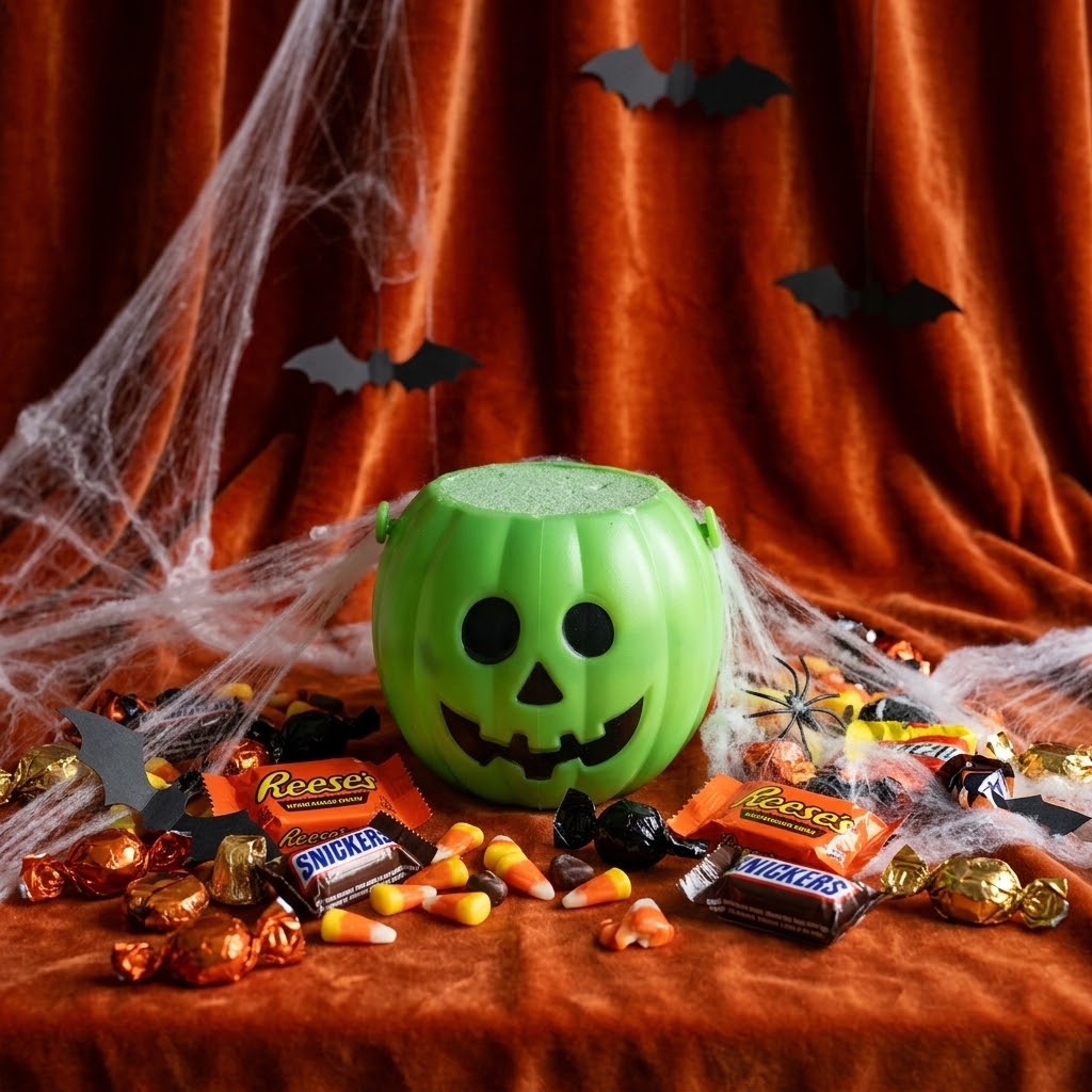 Green Jack-O-Lantern Bucket Bomb