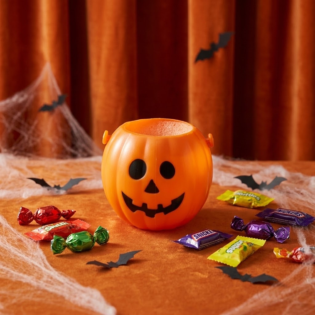 Orange Jack-O-Lantern Bucket Bomb