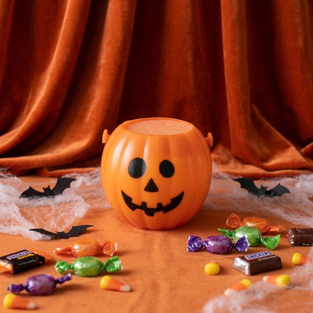 Orange Jack-O-Lantern Bucket Bomb